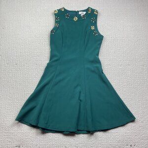 Belle by Badgley Mischka Fit and Flare Dress Size 10 Cocktail Party Green